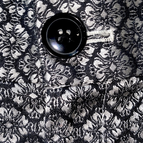 BANANA REPUBLIC BLACK/SILVER CAMDEN PANT COTTON/POLYESTER/SPANDEX SZ 2 - Picture 5 of 14